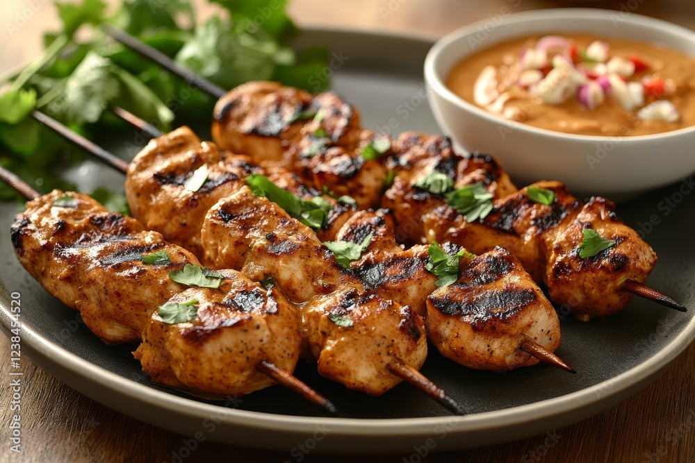 Grilled chicken satay with peanut sauce (5) Grilled chicken satay with peanut sauce (5)