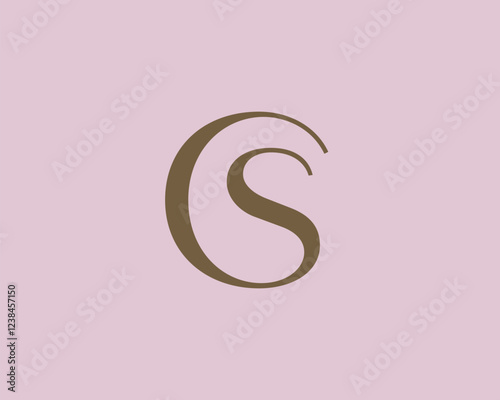 CS letter logo icon design. Classic style luxury initials monogram.