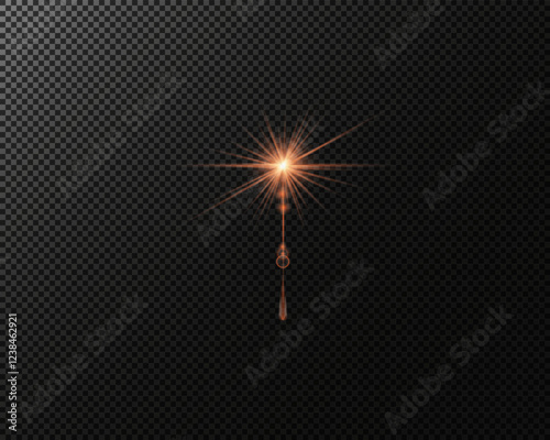 play of light, flash, star, haze
