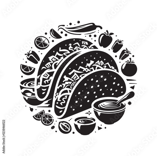 A Tacos vector silhouette SH