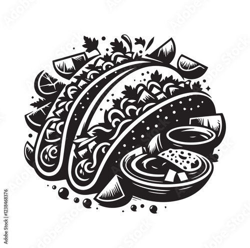 A Tacos vector silhouette SH