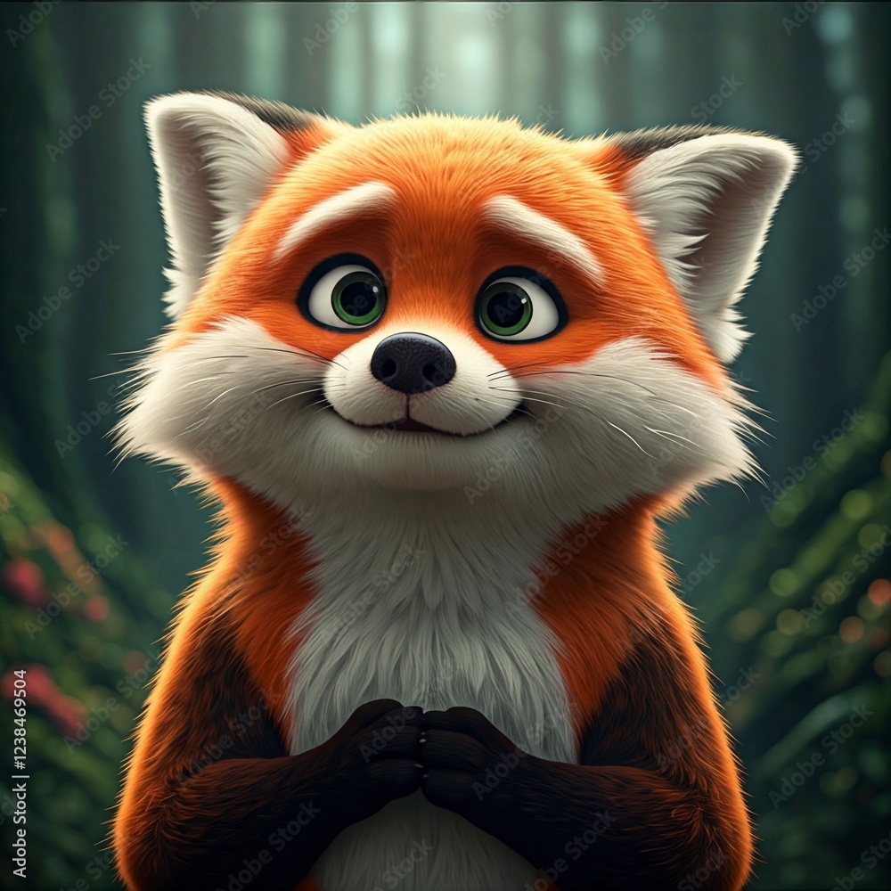 Fototapeta premium red fox in the snow