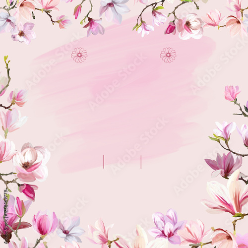 pink cherry flowers background