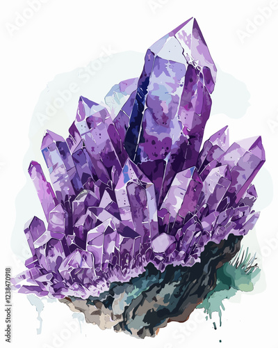 amethyst isolated on white background