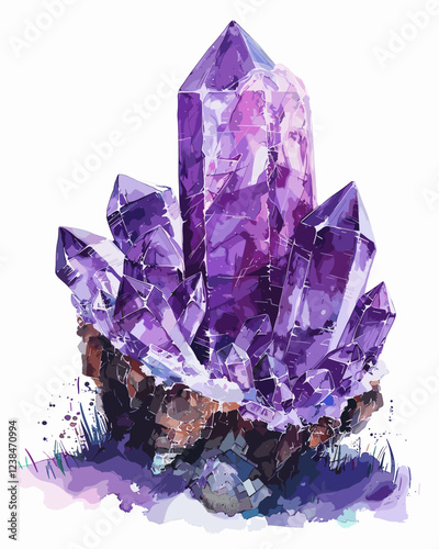 amethyst isolated on white background