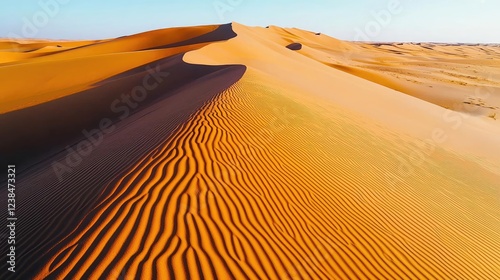 Wallpaper Mural Desert landscapes nature idea. Beautiful desert landscape showcasing rippled sand dunes at sunset. Torontodigital.ca