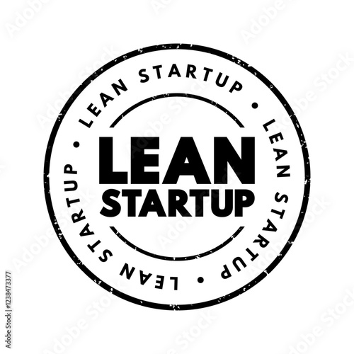 Lean Startup - method used to found a new company or introduce a new product on behalf of an existing company, text concept background