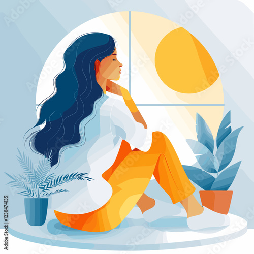 woman with long hair