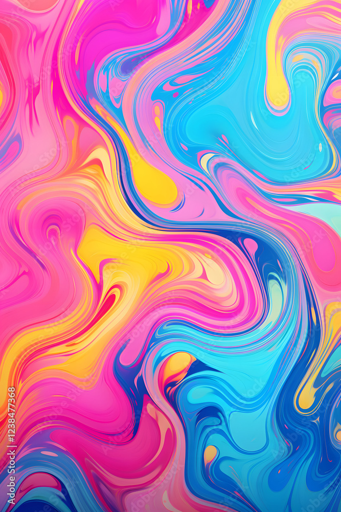 Obraz premium abstract alchemy liquid pattern bright neon colors pattern graphics poster background
