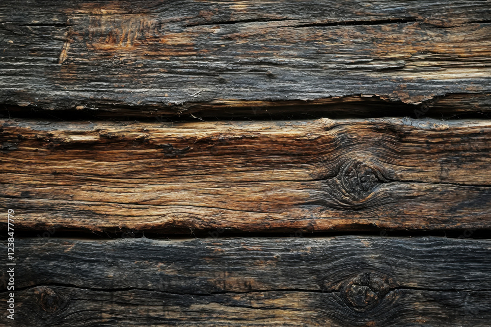 Old rustic wooden planks with deep cracks and natural weathered texture Old rustic wooden planks with deep cracks and natural weathered texture