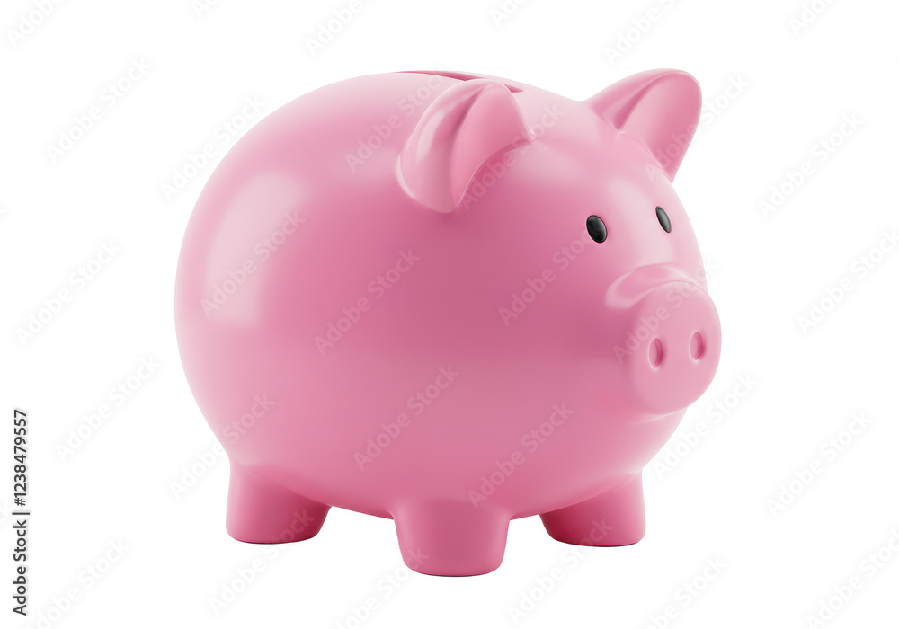 Pink piggy bank isolated on white background, no depth of field, sharp. Pink piggy bank isolated on white background, no depth of field, sharp.
