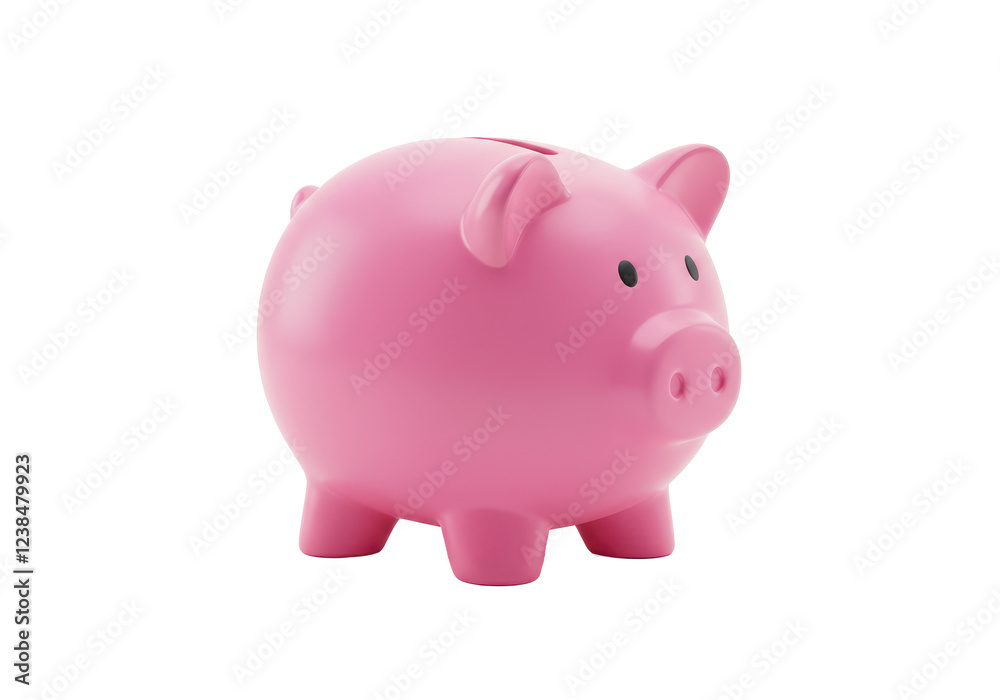 Pink piggy bank isolated on white background, no depth of field, sharp. Pink piggy bank isolated on white background, no depth of field, sharp.