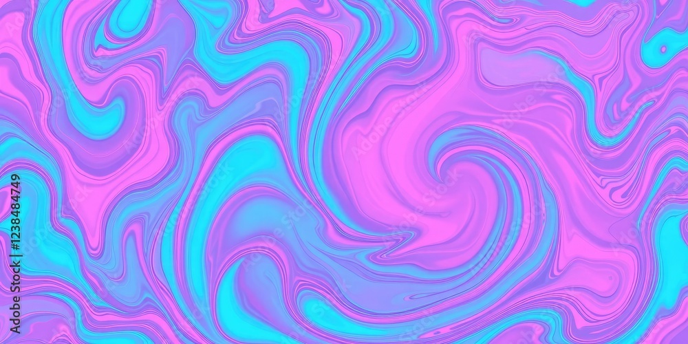Fototapeta premium Swirling pink and blue liquid art in a mesmerizing pattern, artistic expression, fluid motion, mesmerizing patterns