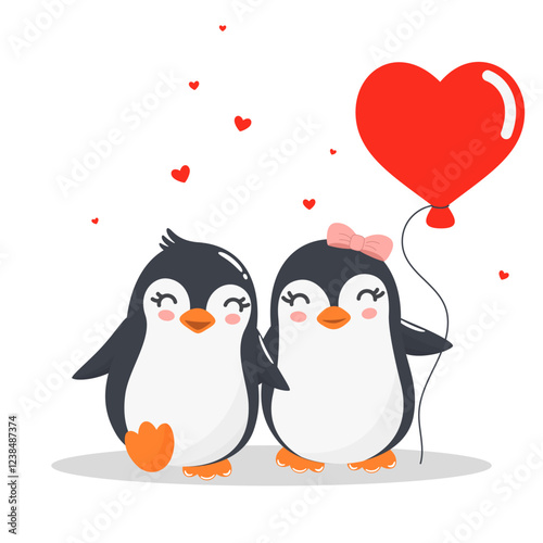 couple cute penguins