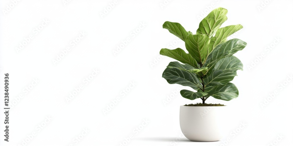 A plant in a glossy white pot on solid white background, single object
A plant in a glossy white pot on solid white background, single object