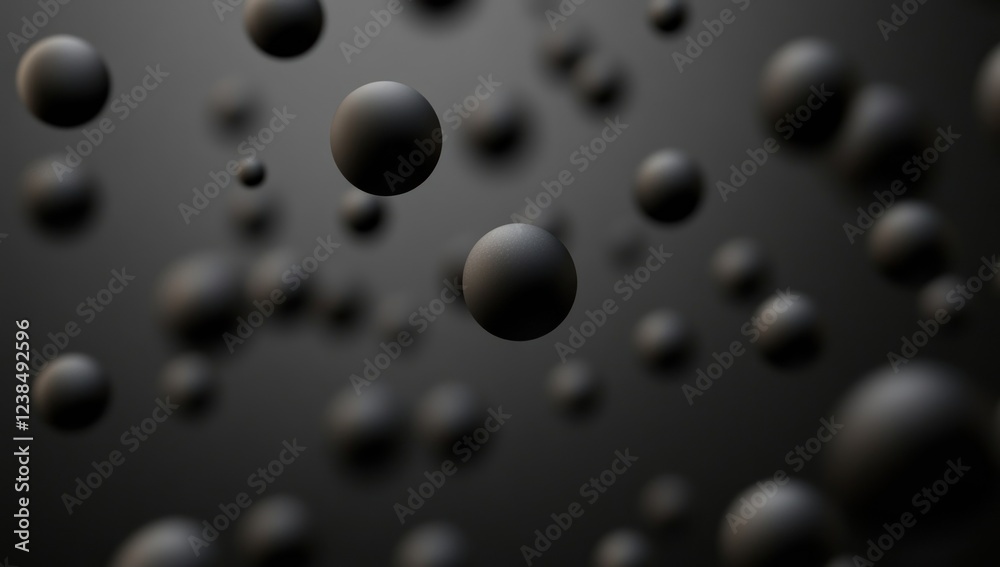Abstract dark background with floating spheres. Abstract dark background with floating spheres.