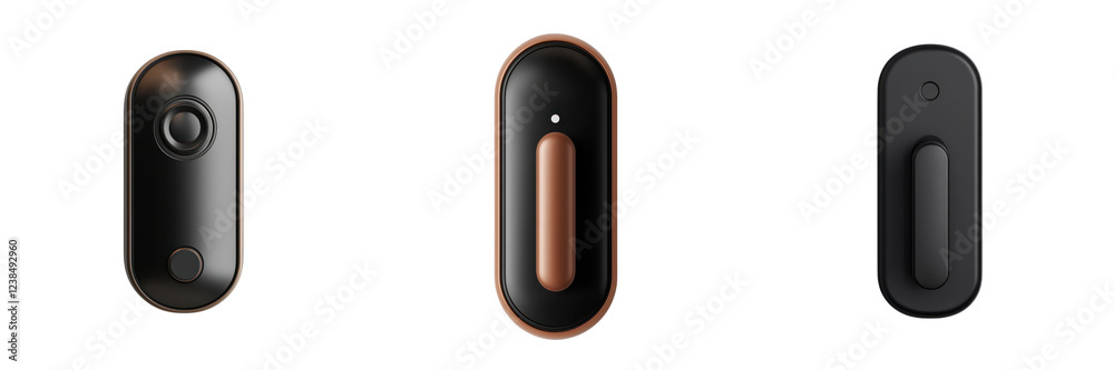 Obraz premium Smart lock with facial recognition technology, sleek design, and modern features. Ideal for enhancing home security and
