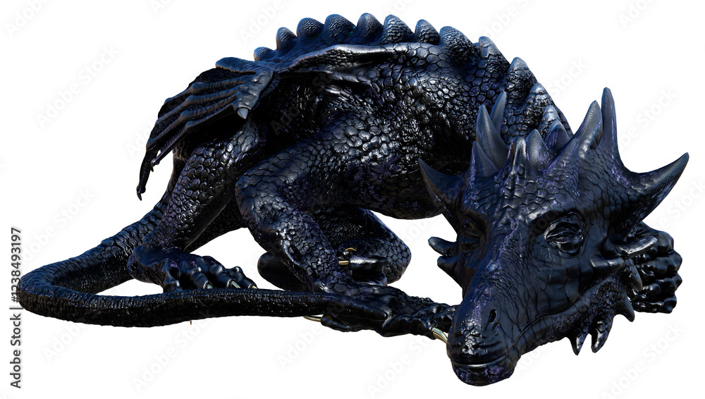 Fototapeta premium 3D Rendering Fairy Tale Dragon on White