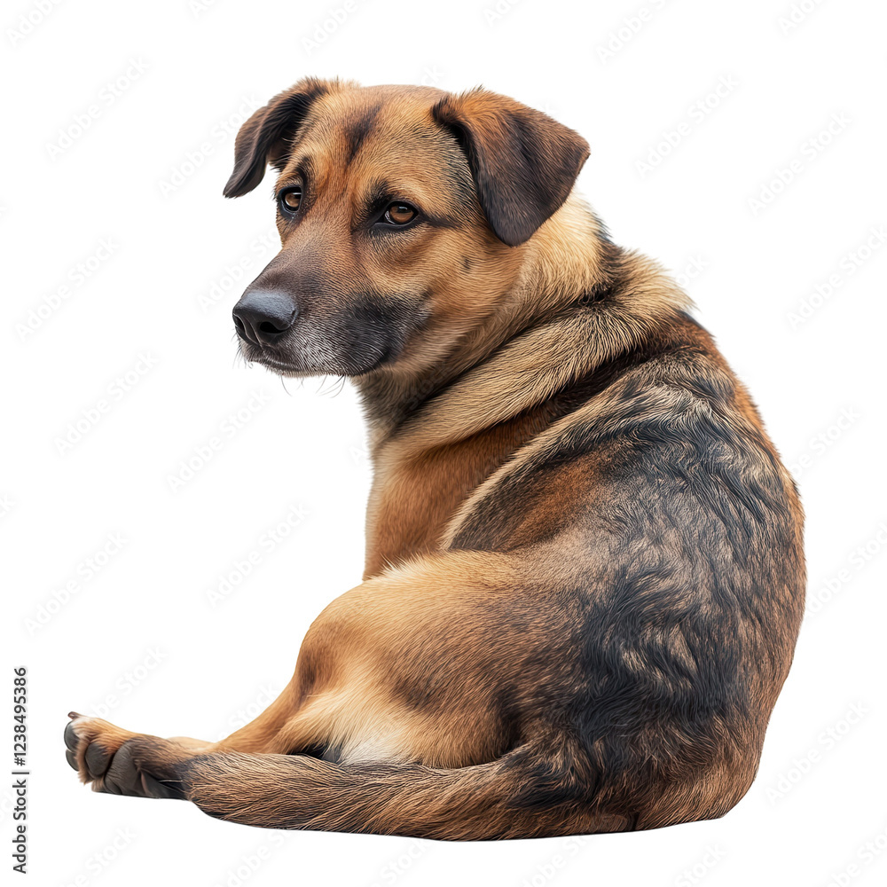 Sad Abandoned Dog on White on transparent background. Sad Abandoned Dog on White on transparent background.