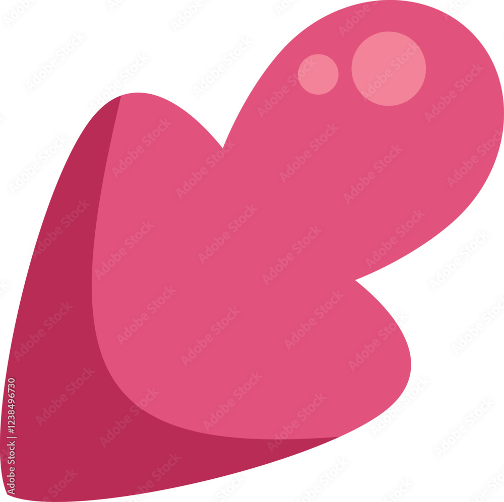 Stylized pink arrow pointing down and left, suitable for various design projects Stylized pink arrow pointing down and left, suitable for various design projects