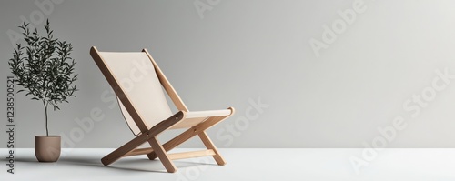 Sustainable minimalist chair foldable eco-friendly home furniture photo