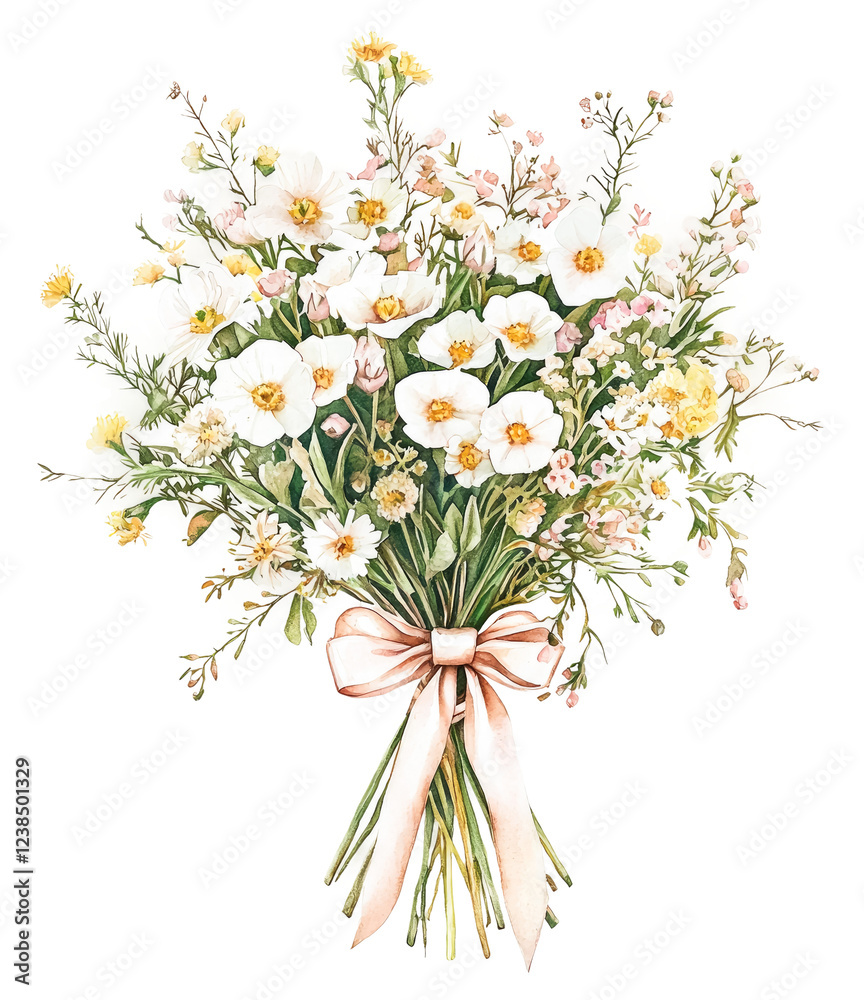 Obraz premium Beautiful Bouquet of Fresh Wildflowers