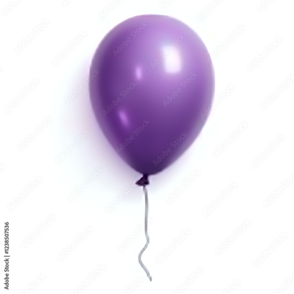 Vibrant Balloon Isolated on a White Canvas Vibrant Balloon Isolated on a White Canvas