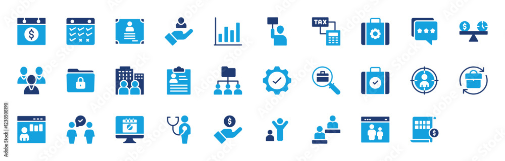 Set of Human Resources icon. Bar Graph, Feedback, Business Strategy, Avatar, Archive, Company, List, Hierarchy, Gear, Briefcase, Focus, Website, Conversation, Monitor, Medical vector illustration. Set of Human Resources icon. Bar Graph, Feedback, Business Strategy, Avatar, Archive, Company, List, Hierarchy, Gear, Briefcase, Focus, Website, Conversation, Monitor, Medical vector illustration.