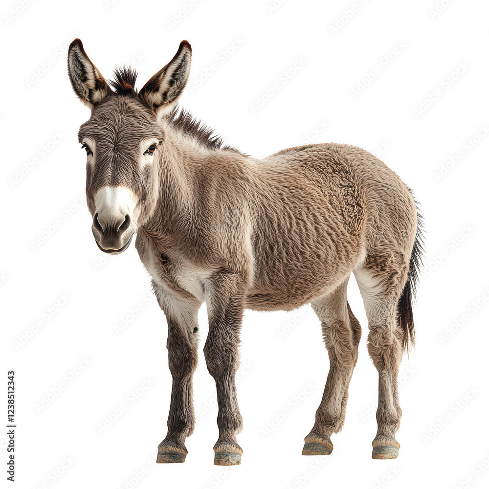 Obraz premium Donkey isolated on transparent background