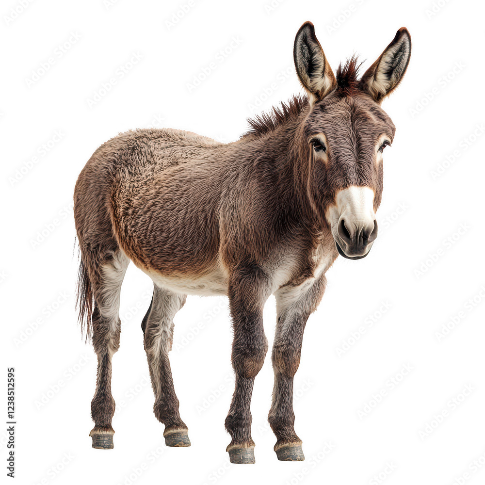 Donkey Standing isolated on transparent background Donkey Standing isolated on transparent background