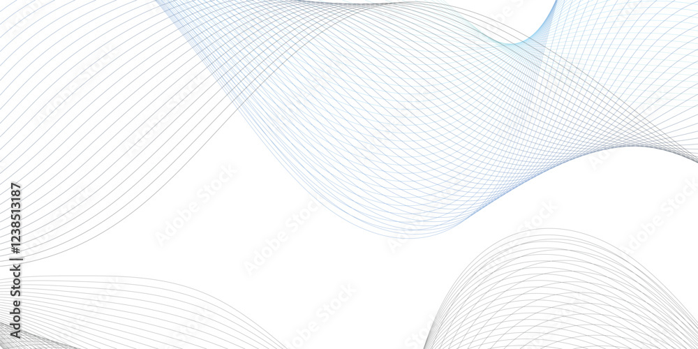 Fototapeta premium Grey and white abstract wavy flowing particles. White paper wave and curve line background. Digital futuristic technology concept. Vector illustration