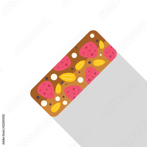Protein bar with strawberries and nuts offers a nutritious and convenient snack for those embracing a healthy lifestyle