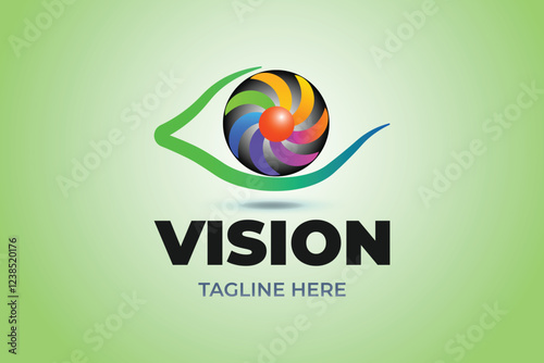 Vision logo design. Eye design.