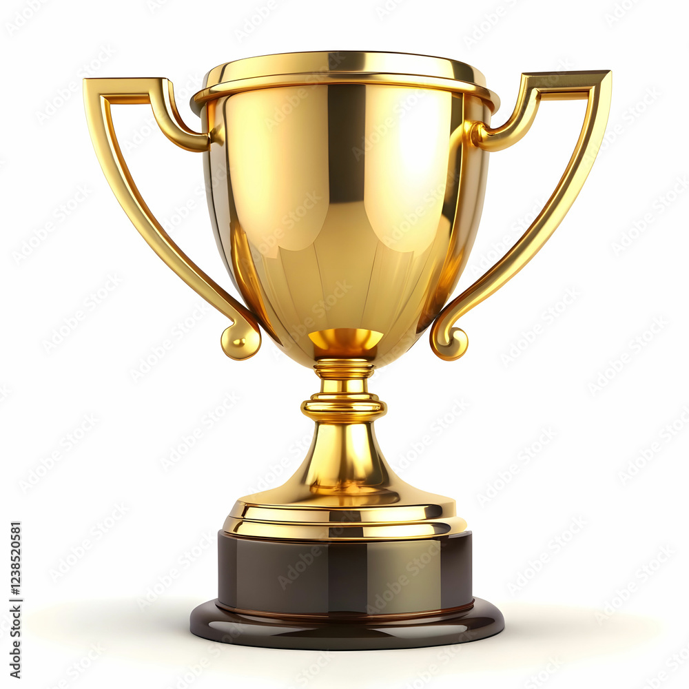 gold trophy on white background gold trophy on white background