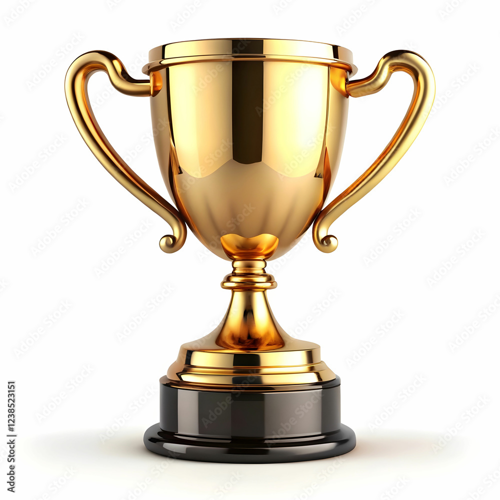 gold trophy on white background gold trophy on white background