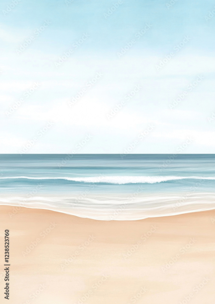 Aquarell Strand Hintergrund mit Textfreiraum
