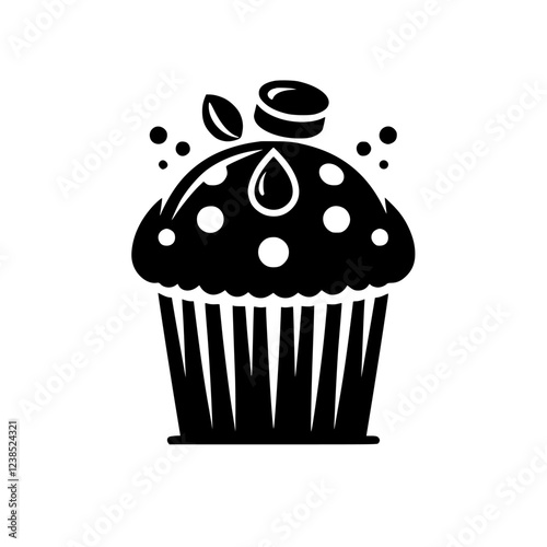 A delectable cupcake, exquisitely adorned with chocolate and vanilla frosting, and topped with delightful sprinkles. This image is perfect for bakery websites, food blogs, and dessert menus.