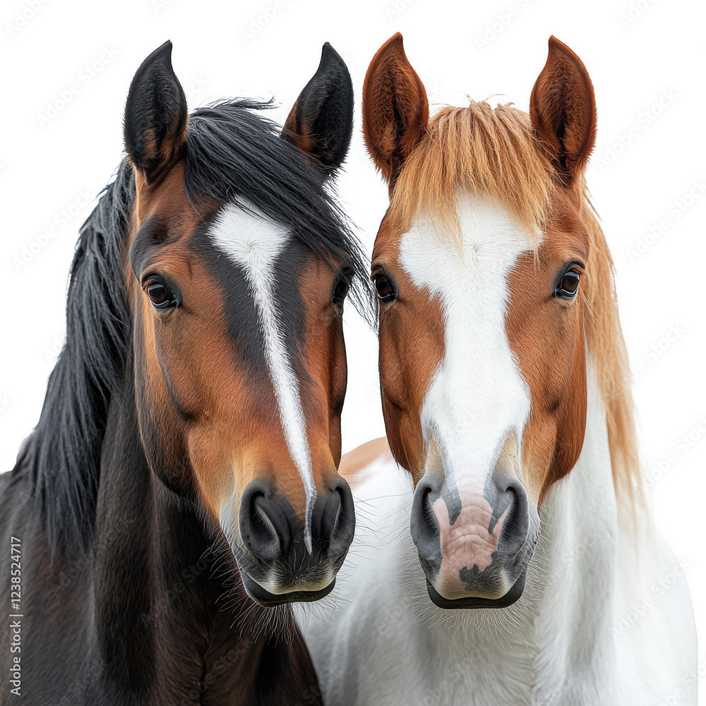 Obraz premium horses isolated on transparent background