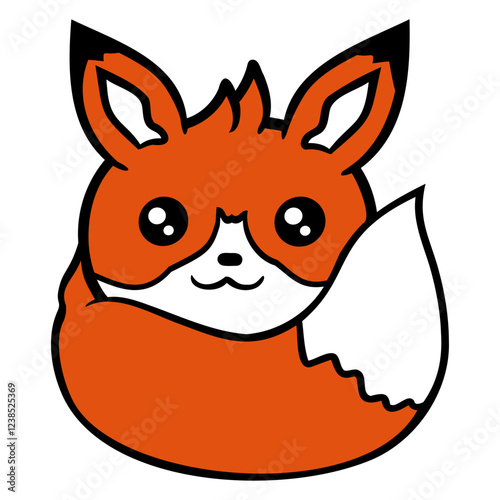 Red Fox Forest Animal Cunning Smart Cute Wild Dog Design Lover Art Vector Illustration Card T-Shirt Poster Sticker Graphic Print Decorative Drawing Isolated Logo Decoration Symbol Creative Cool Style
 photo