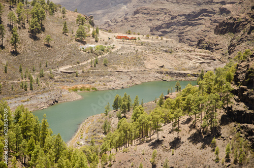 Mulato dam in Mogan. Gran Canaria. Canary Islands. Spain. photo