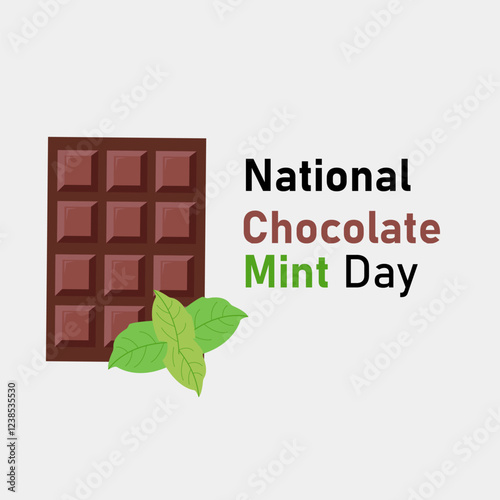vector graphic of National Chocolate Mint Day good for national National Chocolate Mint Day celebration. flat design. flyer design.flat illustration.