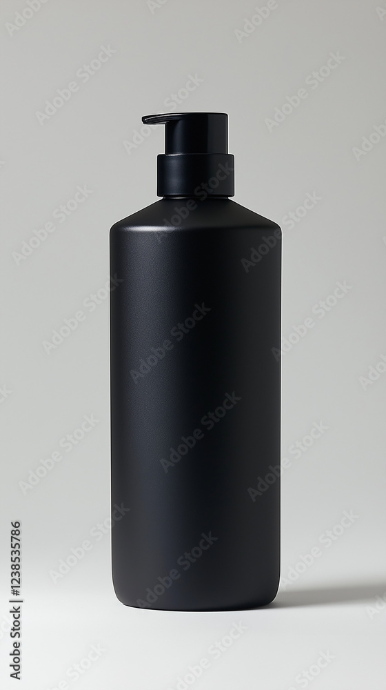 HDPE matte black shampoo bottle with disc cap HDPE matte black shampoo bottle with disc cap