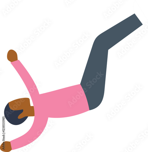 Young dark skinned man is floating in the air, enjoying a moment of weightlessness and freedom