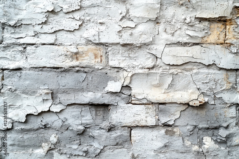 Weathered Brick Wall With Cracked Paint Weathered Brick Wall With Cracked Paint