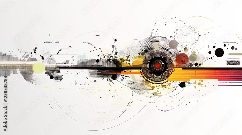 Obraz premium Modern Information Visualization Design: Tech Professional Analyzing Data Patterns on Multiple Digital Screens in a High-Tech Environment