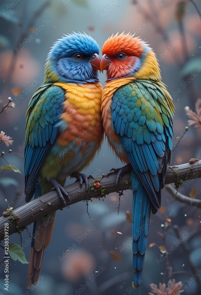 Obraz premium pair of parrots