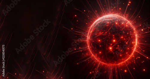 Premium PSD | Fiery Energy Burst, generative ai
