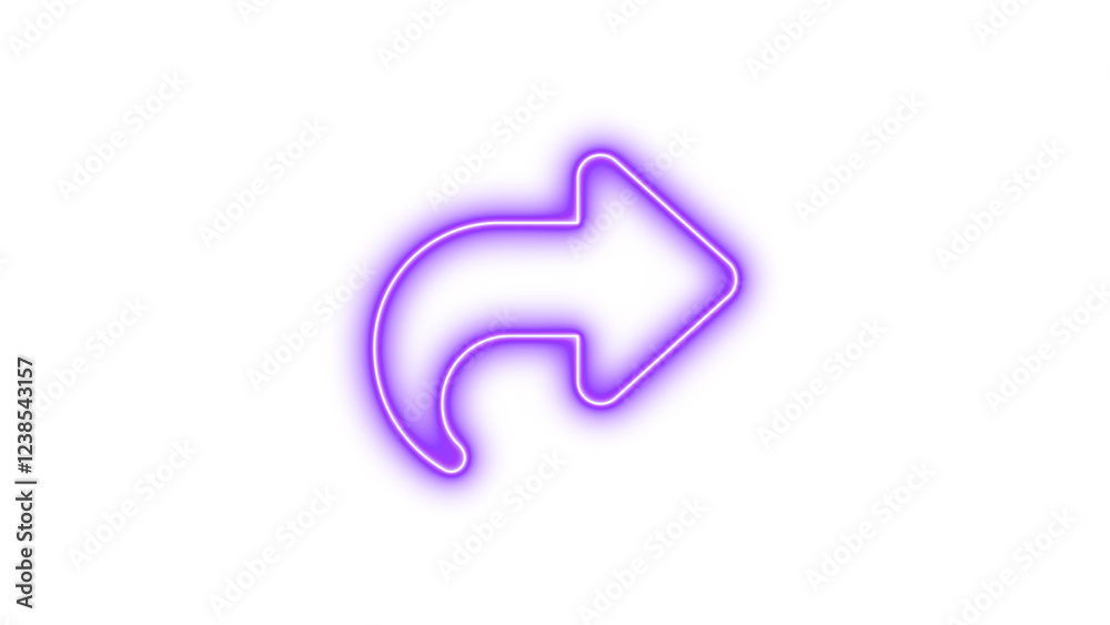 Neon symbol share icon purple color glow with transparent background Neon symbol share icon purple color glow with transparent background