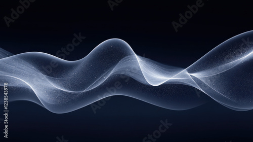An elegant and atmospheric abstract background featuring a soft, glowing aura emanating from the center, with scattered luminescent specks blending seamlessly into a deep