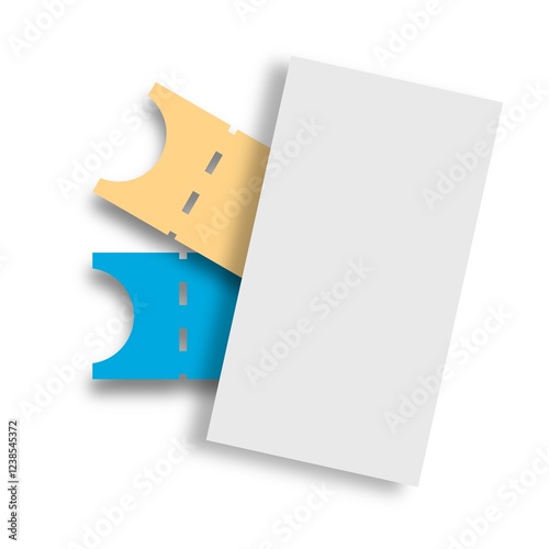 Two Event Tickets in an Envelope with Text Space